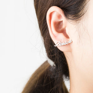1 Pair Personalized Custom Name Earrings