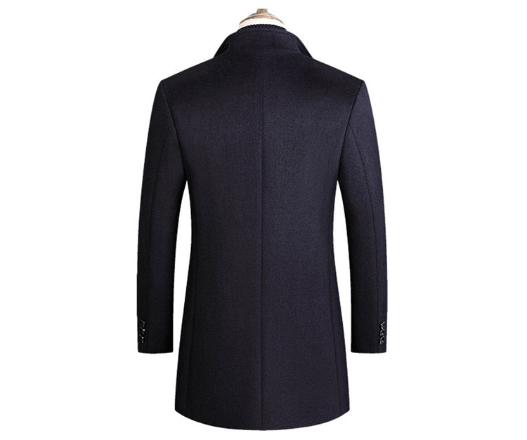 Solid Color High Quality Wool Blends Coats